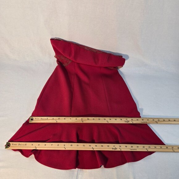 BCBG MAXAZRIA Quite Luxury Fuchsia ENIDA Ruffled Crepe Dress Size 6 LIKE NEW! - Picture 17 of 17